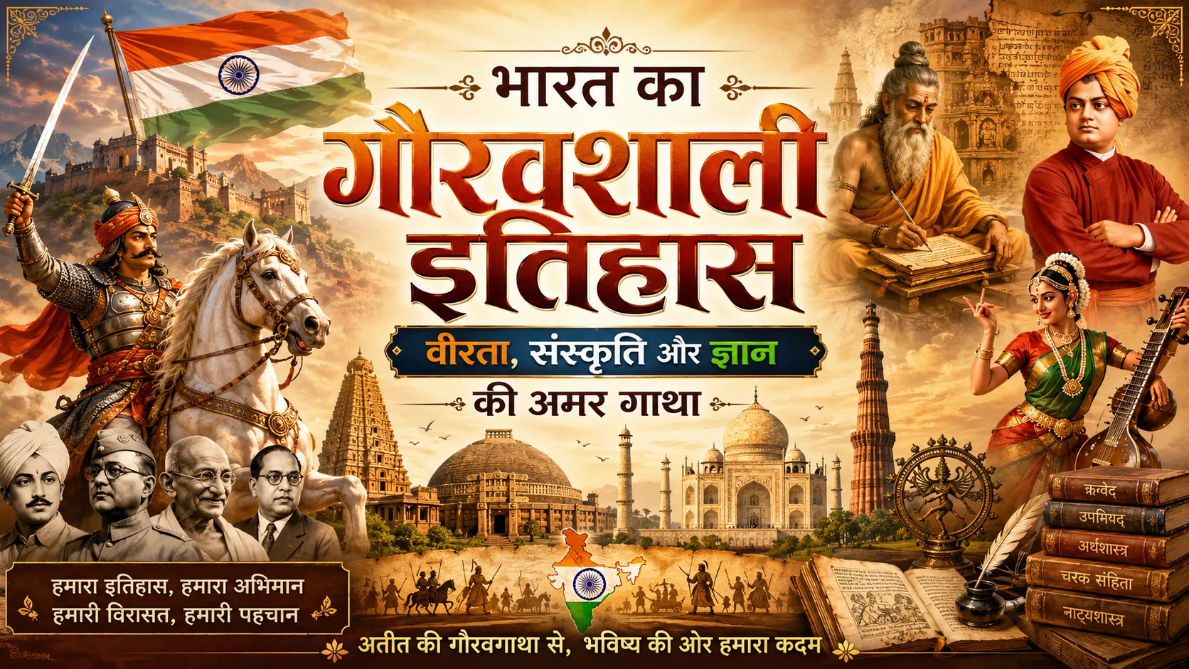भारत का गौरवशाली इतिहास : वीरता, संस्कृति और ज्ञान की अमर गाथा