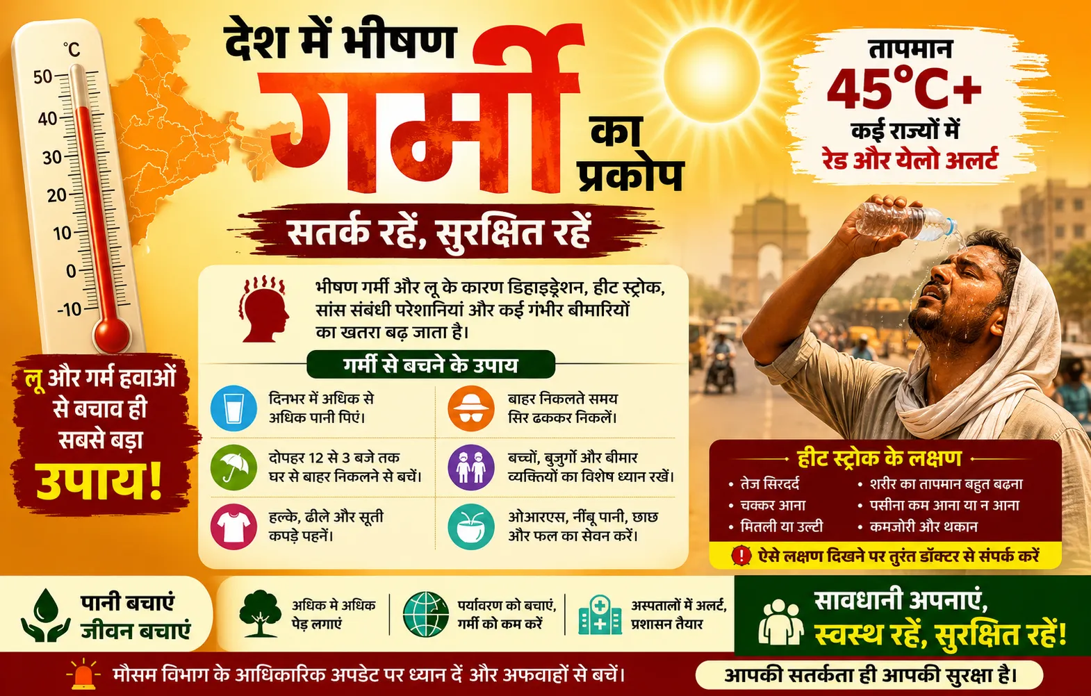 देश में भीषण गर्मी का प्रकोप, कई राज्यों में तापमान रिकॉर्ड स्तर पर पहुंचा