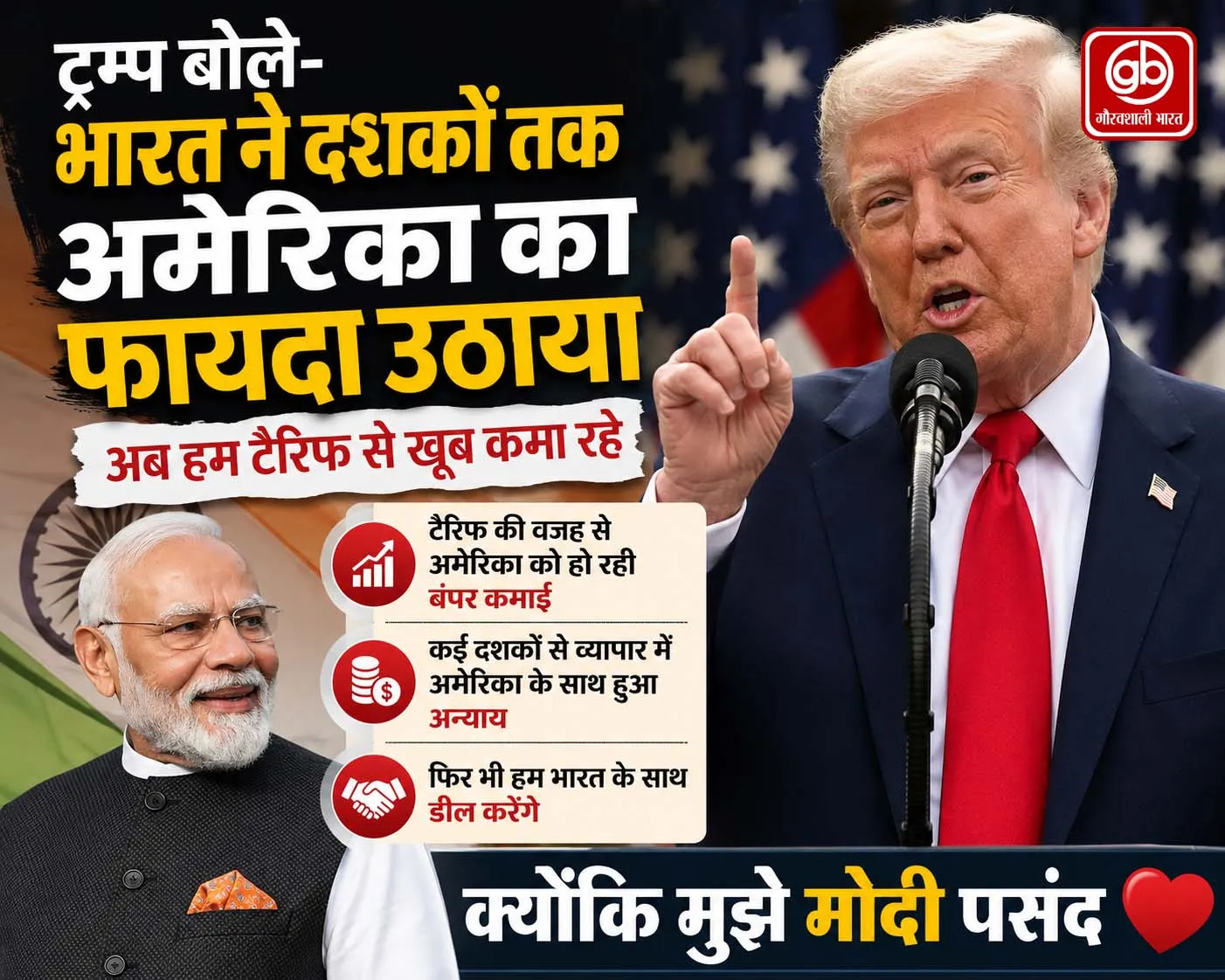 ट्रम्प बोले- भारत ने दशकों तक अमेरिका का फायदा उठाया
