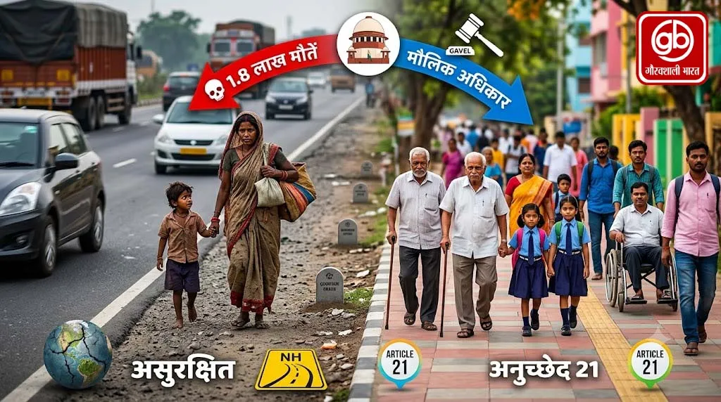 देश में पैदल चलना हुआ जानलेवा! 5 साल में 1.8 लाख पैदल यात्रियों की मौत