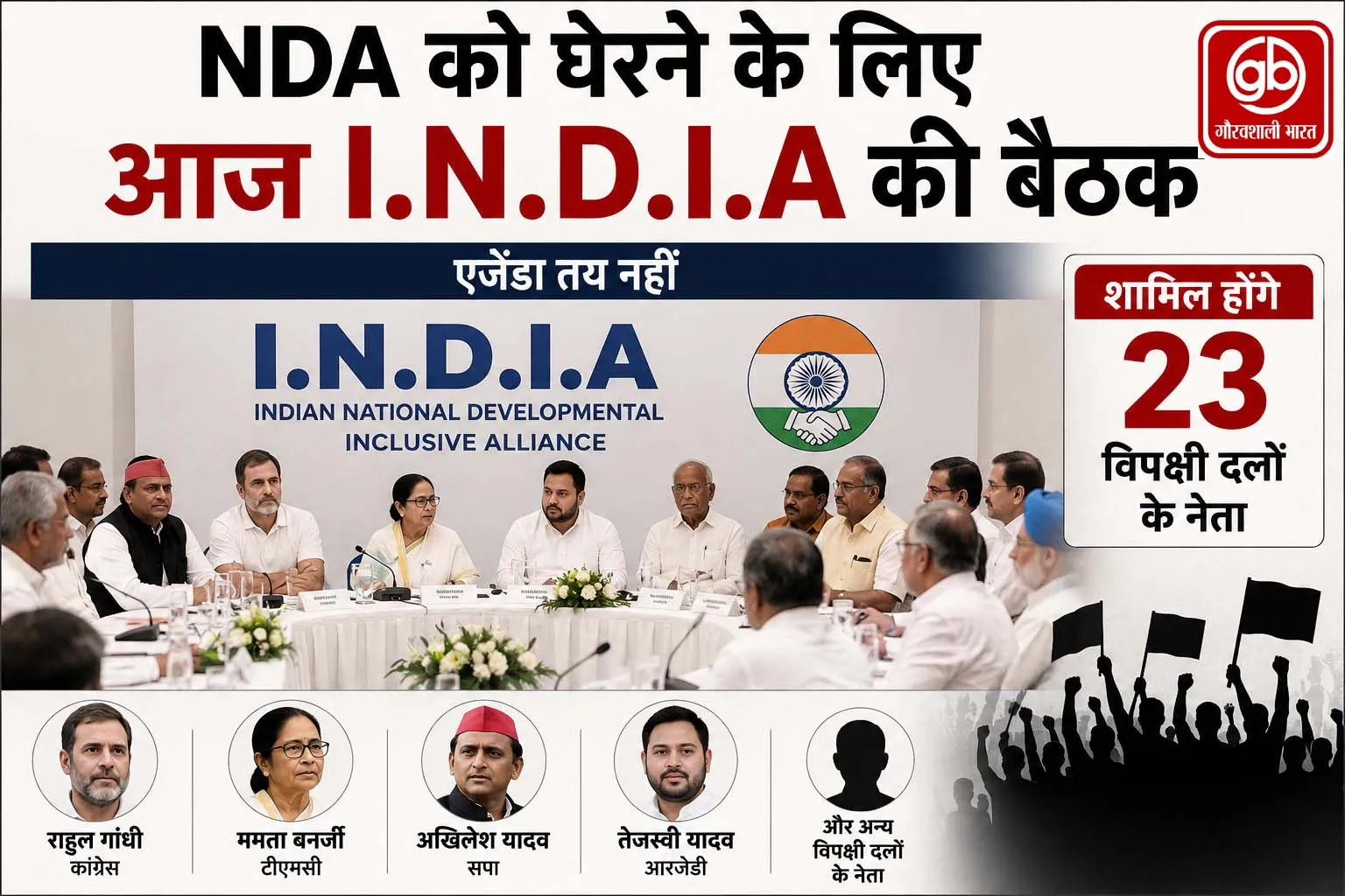 दिल्ली में ‘I.N.D.I.A’ की महाबैठक आज, NDA को घेरने की रणनीति