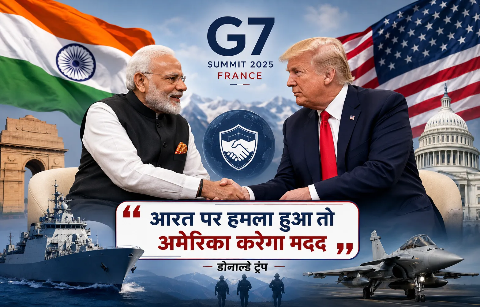 G-7 शिखर सम्मेलन में भारत-अमेरिका संबंधों पर ट्रंप का बड़ा बयान, बोले- भारत पर हमला हुआ तो अमेरिका करेगा मदद