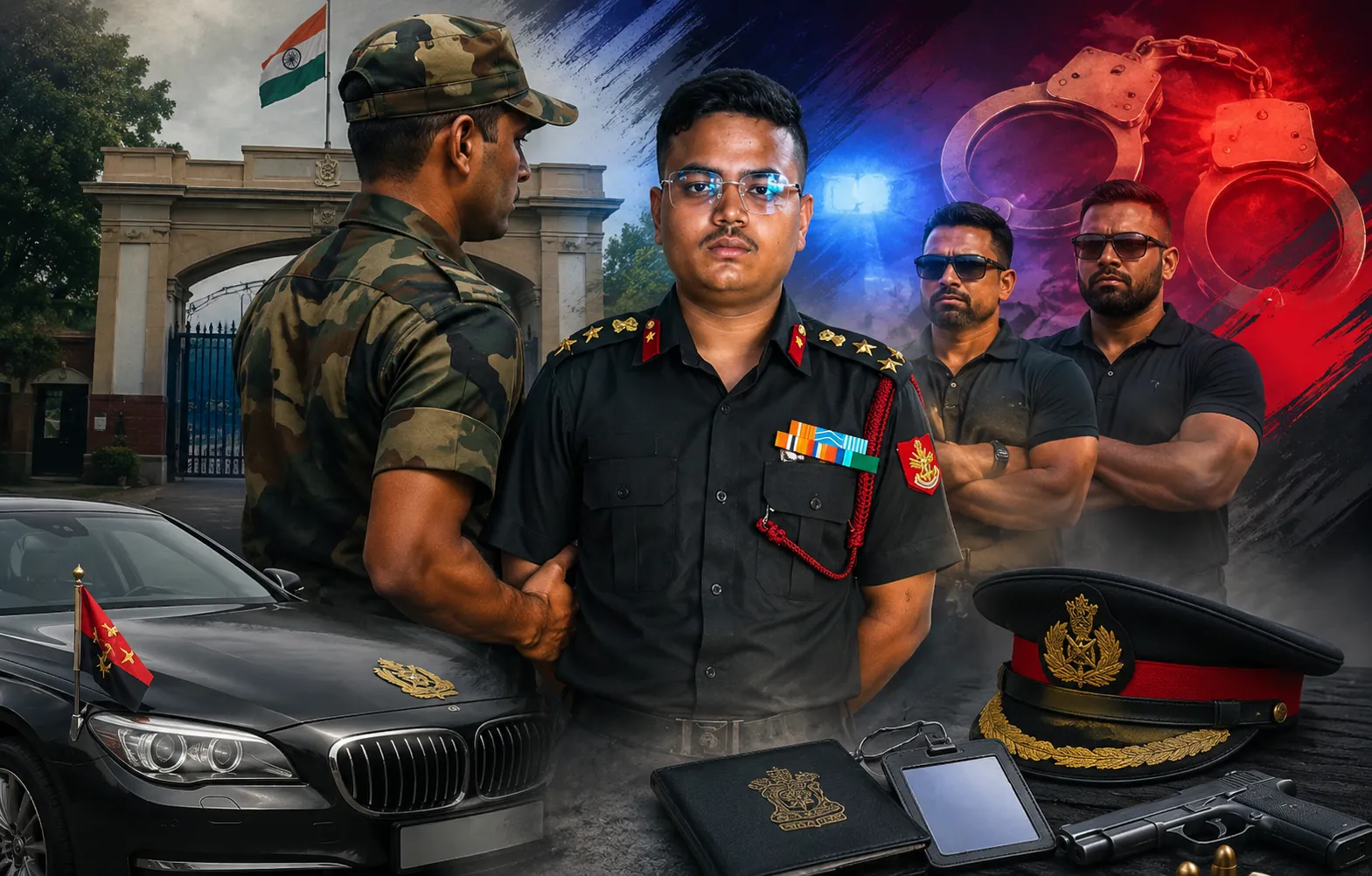 शाहजहांपुर कैंट में फर्जी ब्रिगेडियर गिरफ्तार: सेना की वर्दी पहनकर दिखाता था रौब, दो ‘कमांडो’ और नकली आईडी भी बरामद