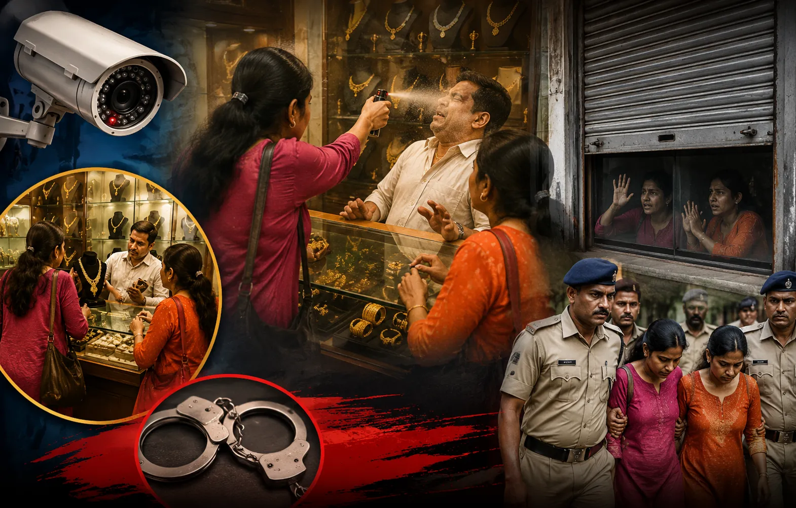 पटना में ज्वेलरी शॉप लूट की कोशिश नाकाम, दुकानदार की सूझबूझ से दुकान में ही फंस गईं दो युवतियां
