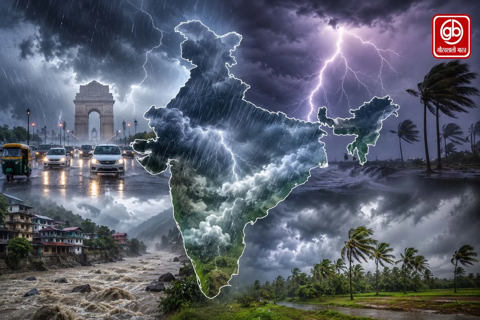 मौसम अलर्ट: 15 राज्यों में भारी बारिश और तूफान की चेतावनी
