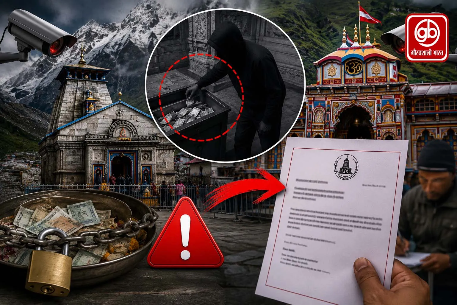 केदारनाथ-बद्रीनाथ मंदिर में चढ़ावे की चोरी का आरोप