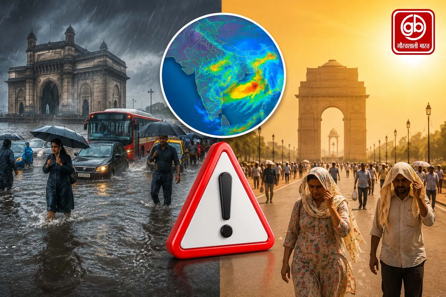 मुंबई में मानसून की भारी बारिश से जनजीवन अस्त-व्यस्त