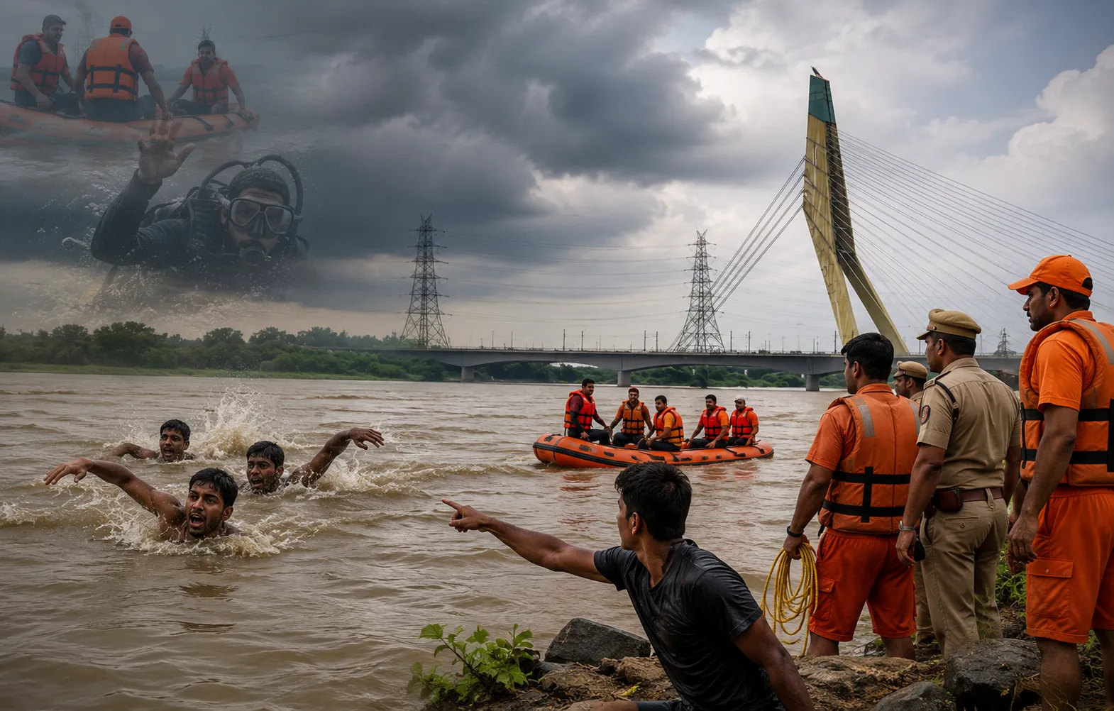 दिल्ली में यमुना बनी मौत का जाल! 5 दोस्त उतरे नहाने, 4 को निगल गई नदी