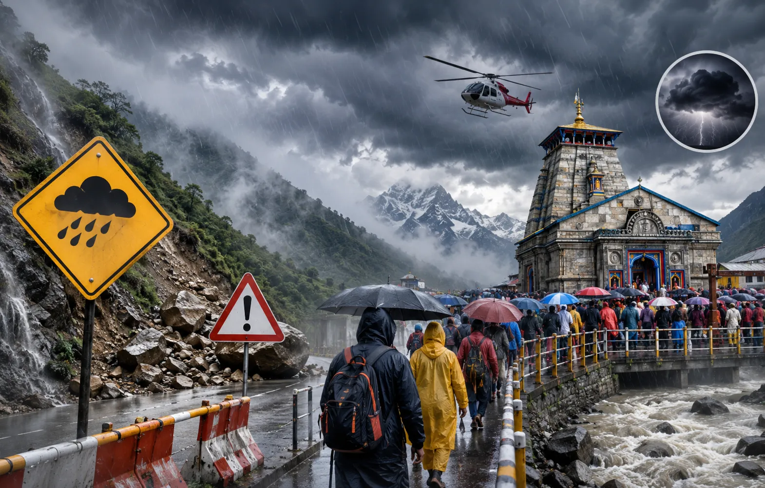 चारधाम यात्रा पर बड़ा असर, उत्तराखंड में बारिश का ऑरेंज अलर्ट