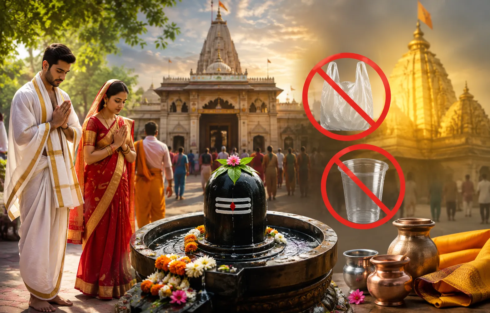 प्रयागराज मनकामेश्वर मंदिर में नया नियम: ड्रेस कोड लागू, प्लास्टिक पर रोक
