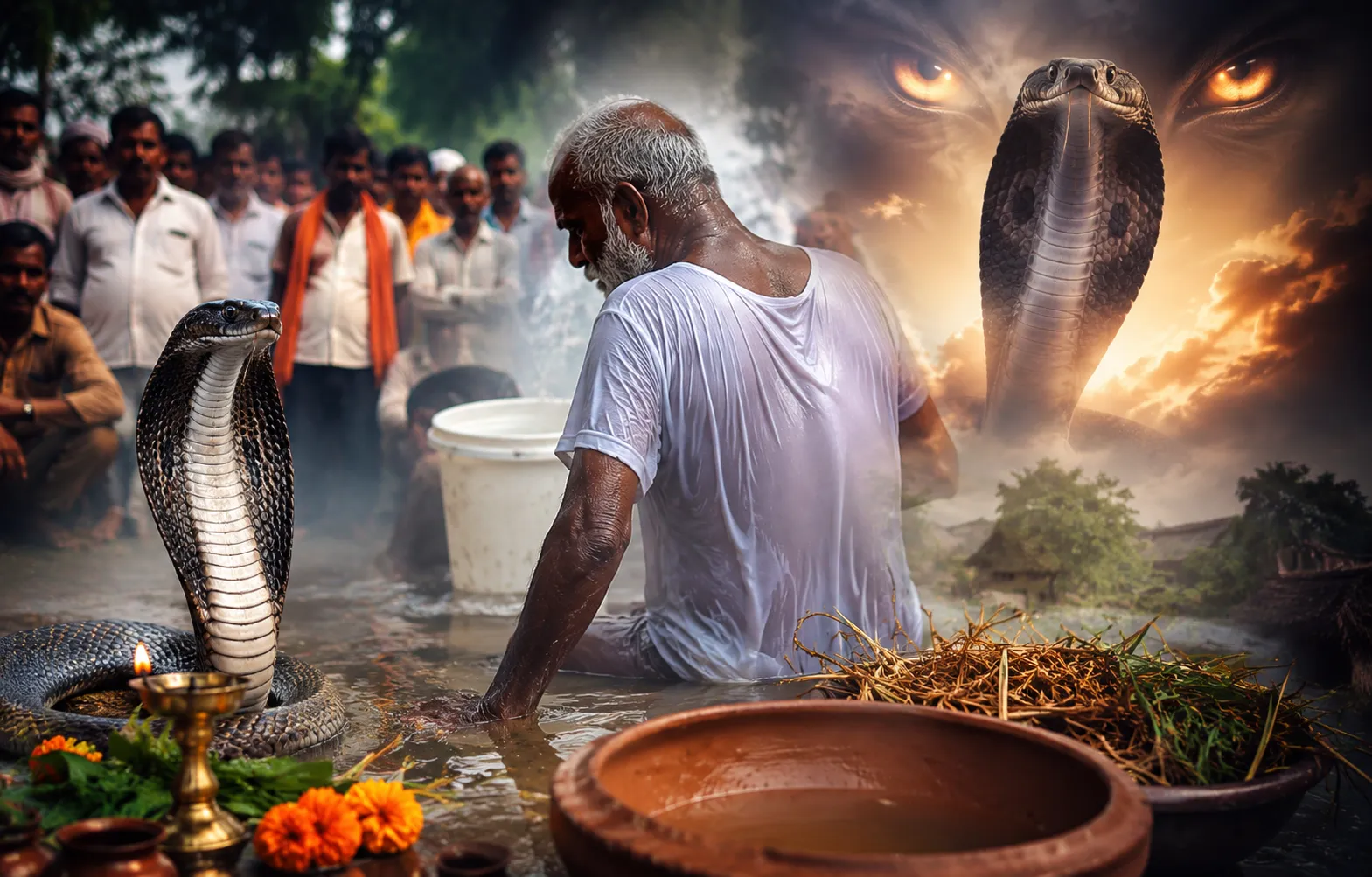नाग पंचमी पर 70 साल के बुजुर्ग को लेकर गांव में अनोखी मान्यता