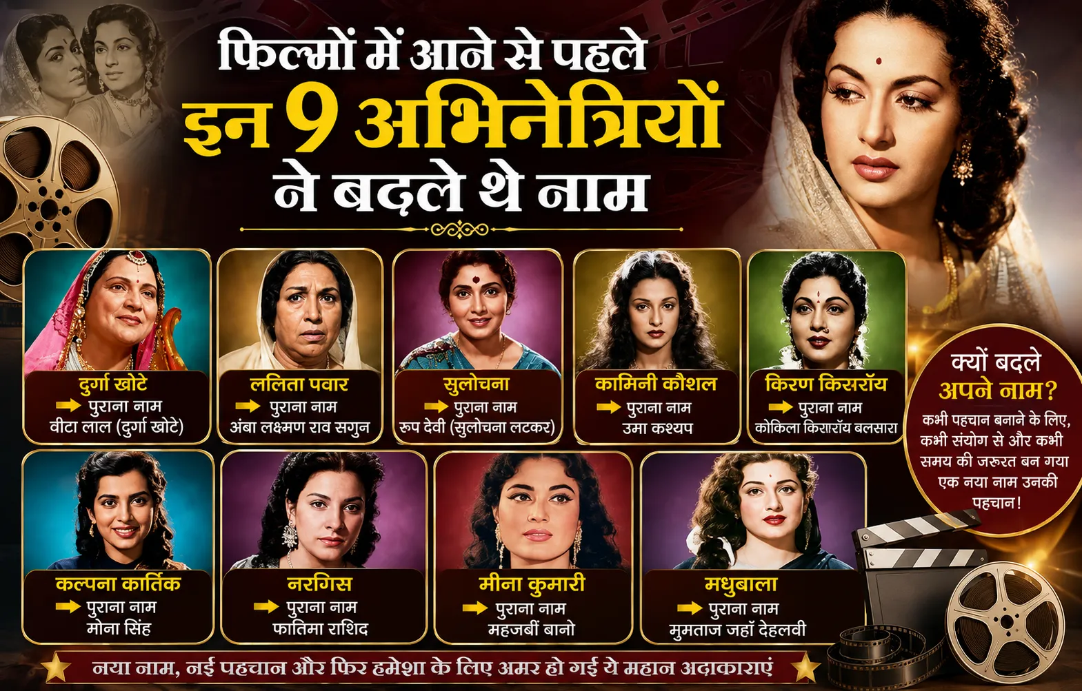 फिल्मों में आने से पहले इन 9 अभिनेत्रियों ने बदले थे नाम