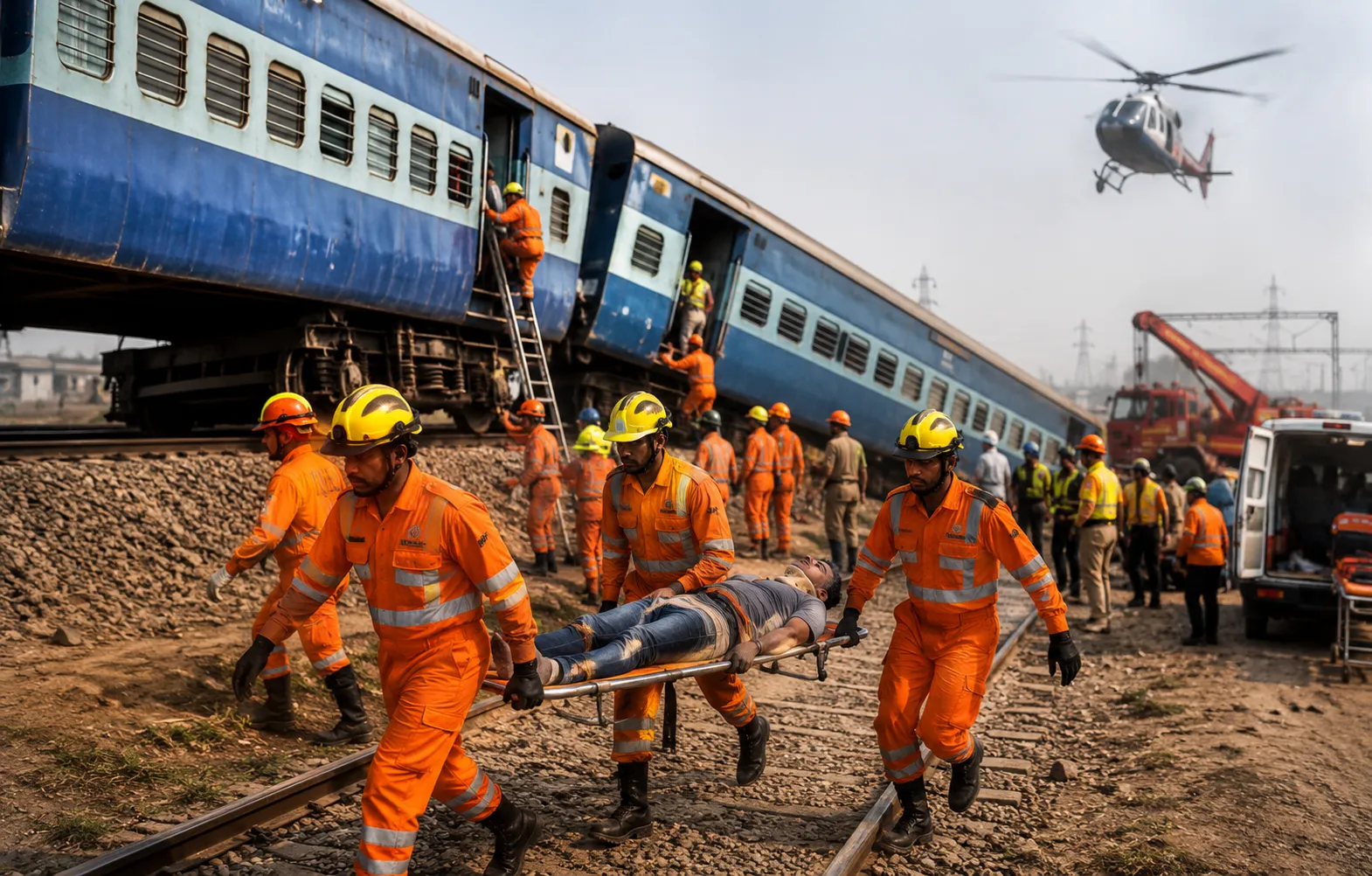 ट्रेन हादसे की खबर से मचा हड़कंप! मौके पर पहुंची NDRF की टीम