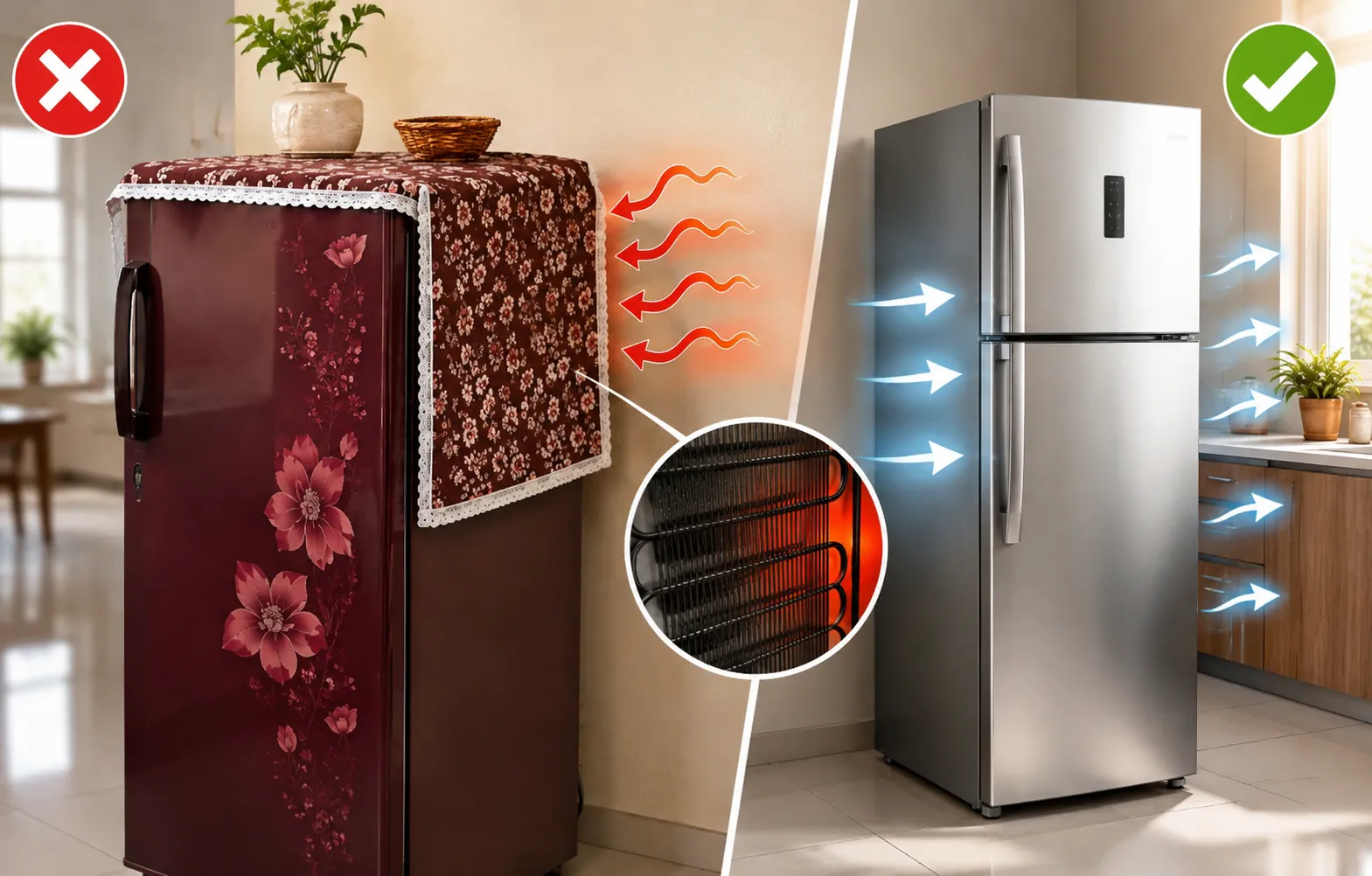 Fridge पर Cover रखना पड़ सकता है भारी, जानिए असली वजह!