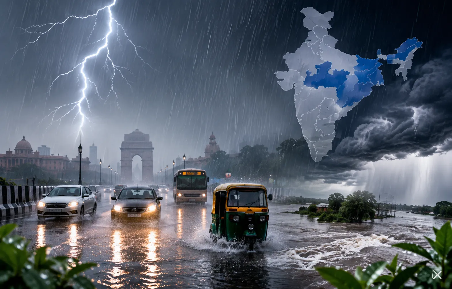 दिल्ली-NCR समेत 15 राज्यों में भारी बारिश अलर्ट, IMD की चेतावनी