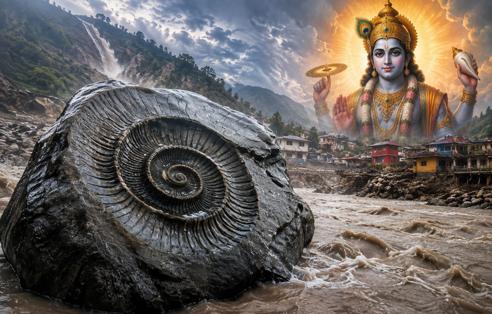 नेपाल की बाढ़ में दिखा विशाल शालिग्राम, क्या है पूरा सच?