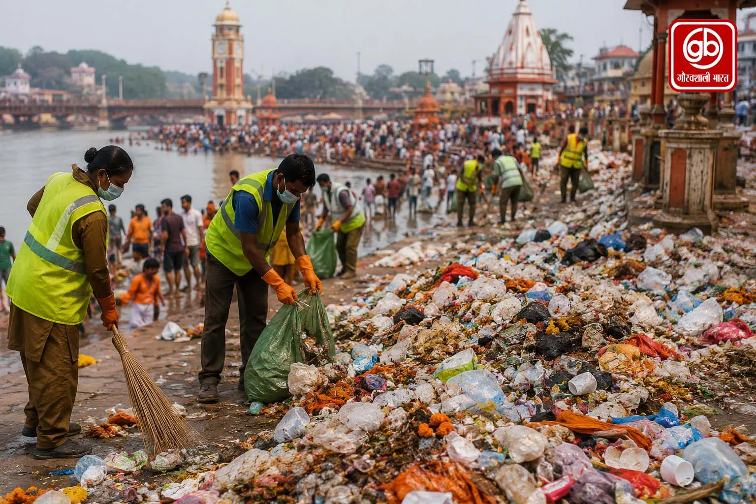 हरिद्वार में कांवड़ यात्रा के बाद 7 हजार मीट्रिक टन कचरा
