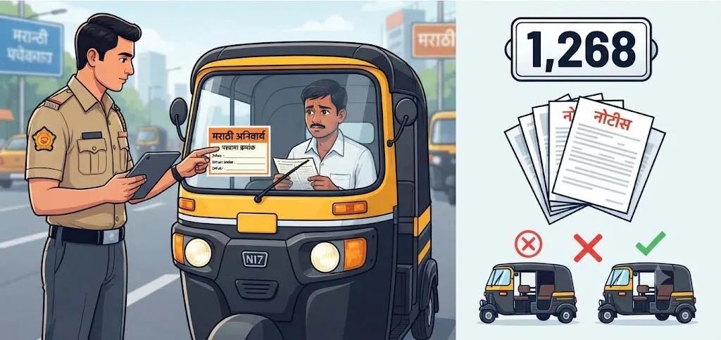 महाराष्ट्र में मराठी भाषा को लेकर चेकिंग अभियान