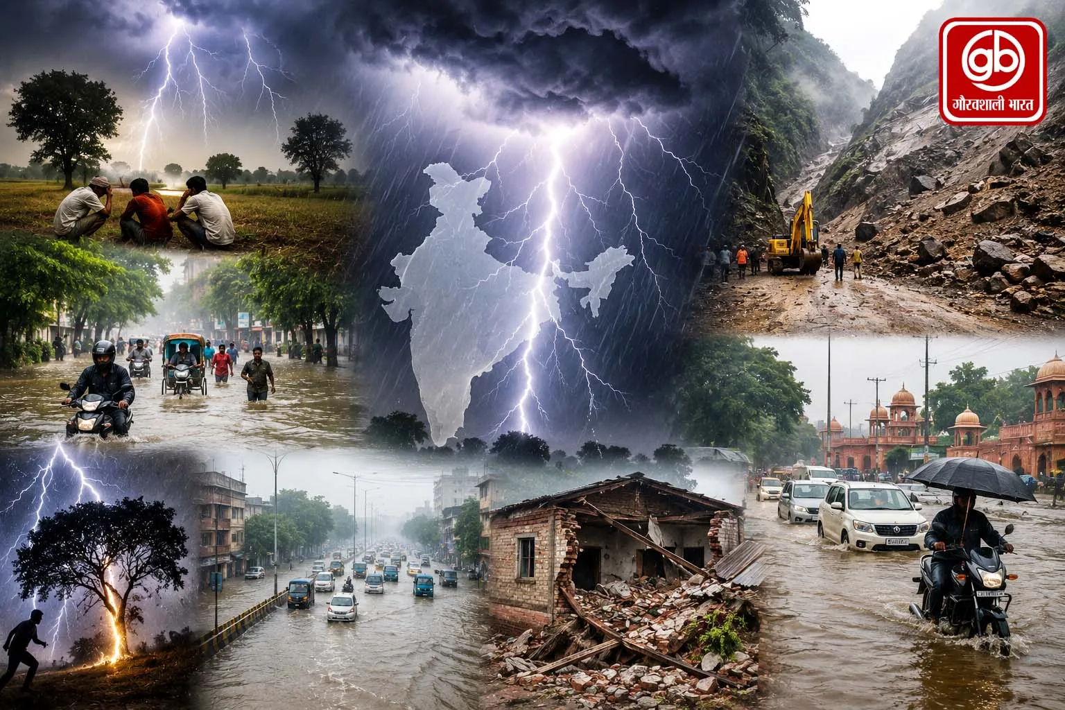 देशभर में बारिश का कहर
