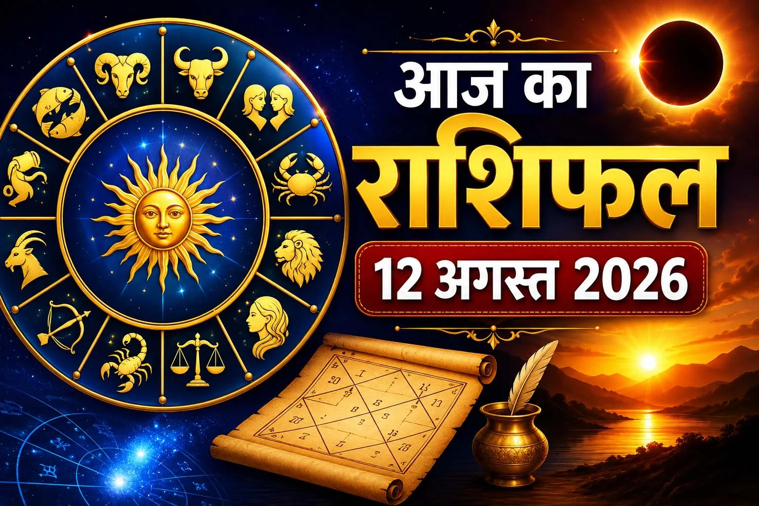 आज का राशिफल 12 अगस्त 2026