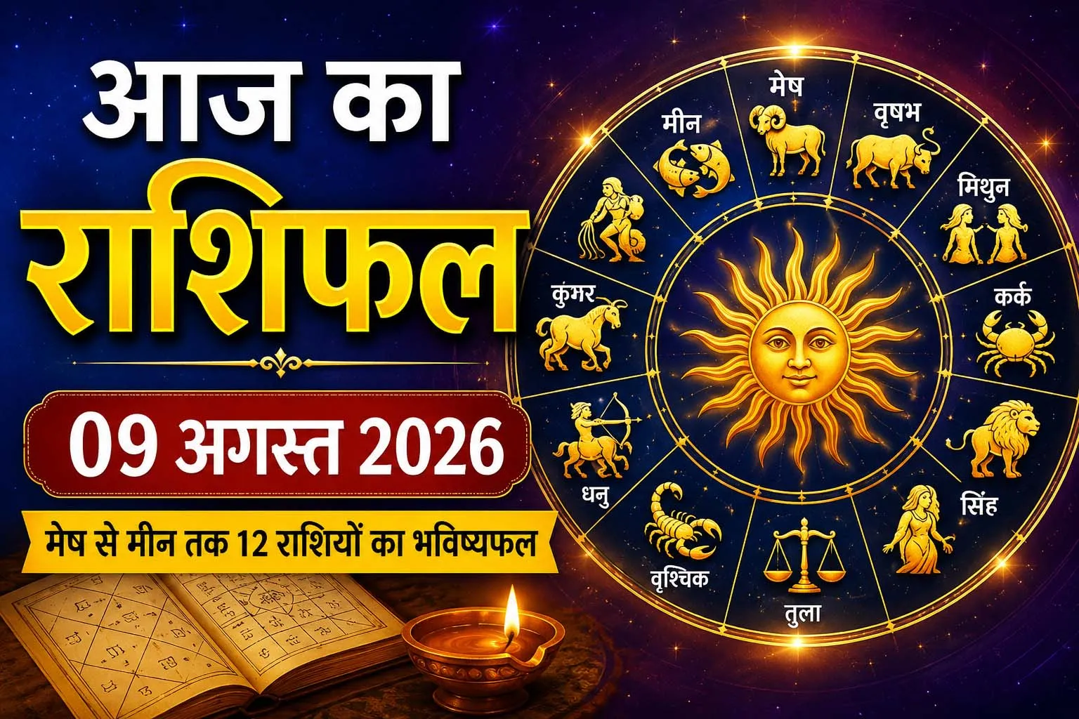 आज का राशिफल 09 अगस्त 2026
