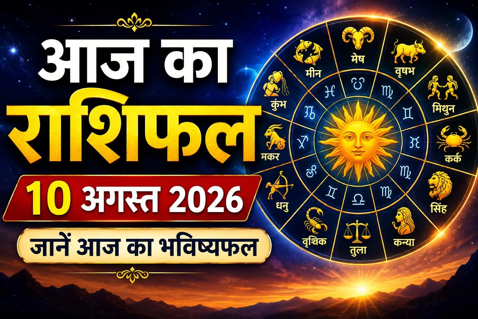 आज का राशिफल — 10 अगस्त 2026