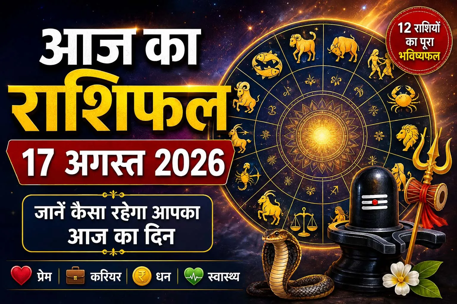 आज का राशिफल — 17 अगस्त 2026, सोमवार