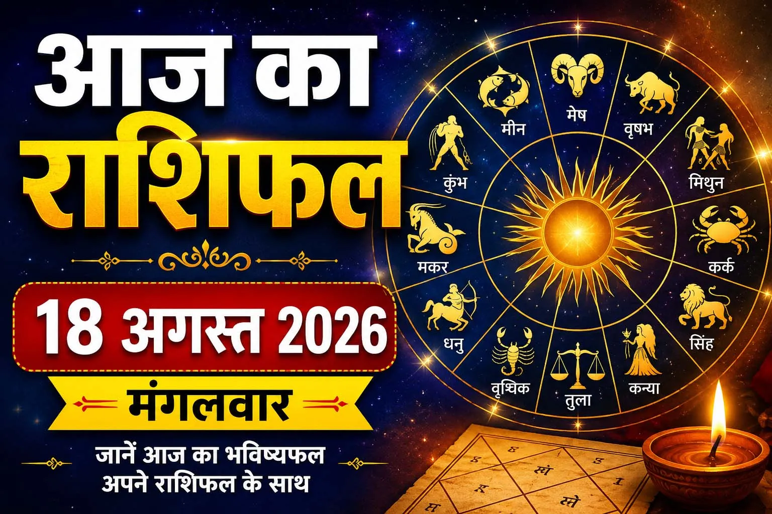 आज का राशिफल — 18 अगस्त 2026, मंगलवार