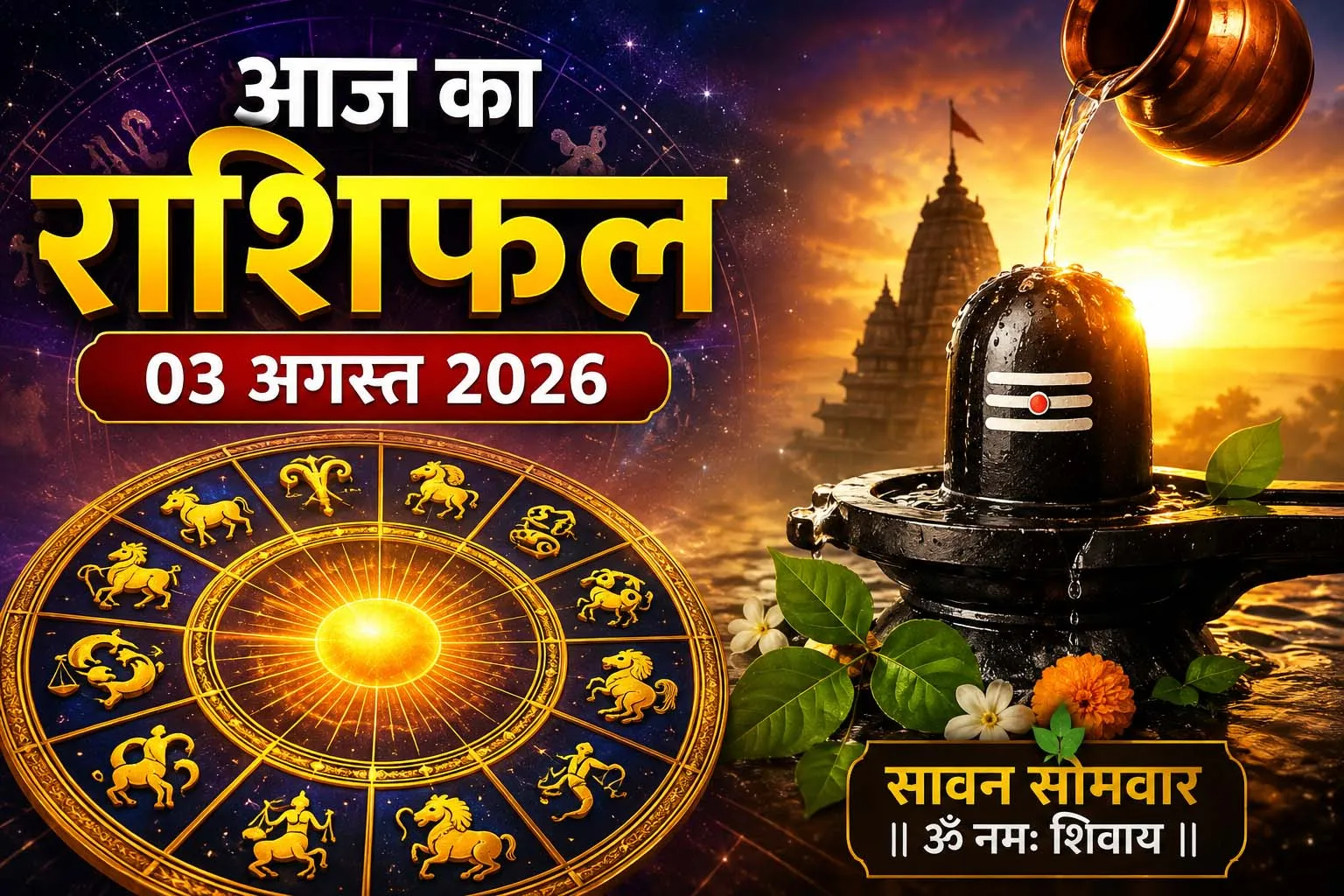 आज का राशिफल – 03 अगस्त 2026 (सोमवार)