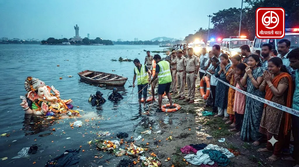 हैदराबाद में गणेश विसर्जन के दौरान हादसा