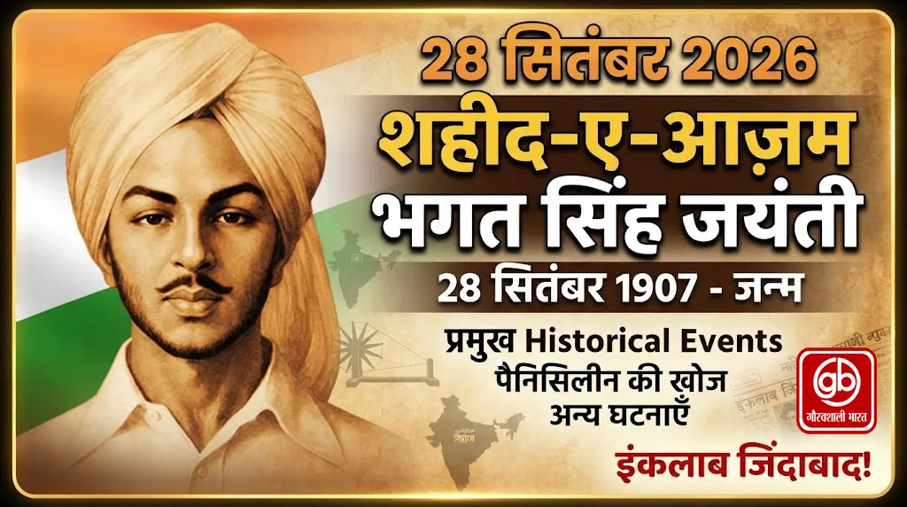आज का इतिहास 28 सितंबर : भगत सिंह की जयंती