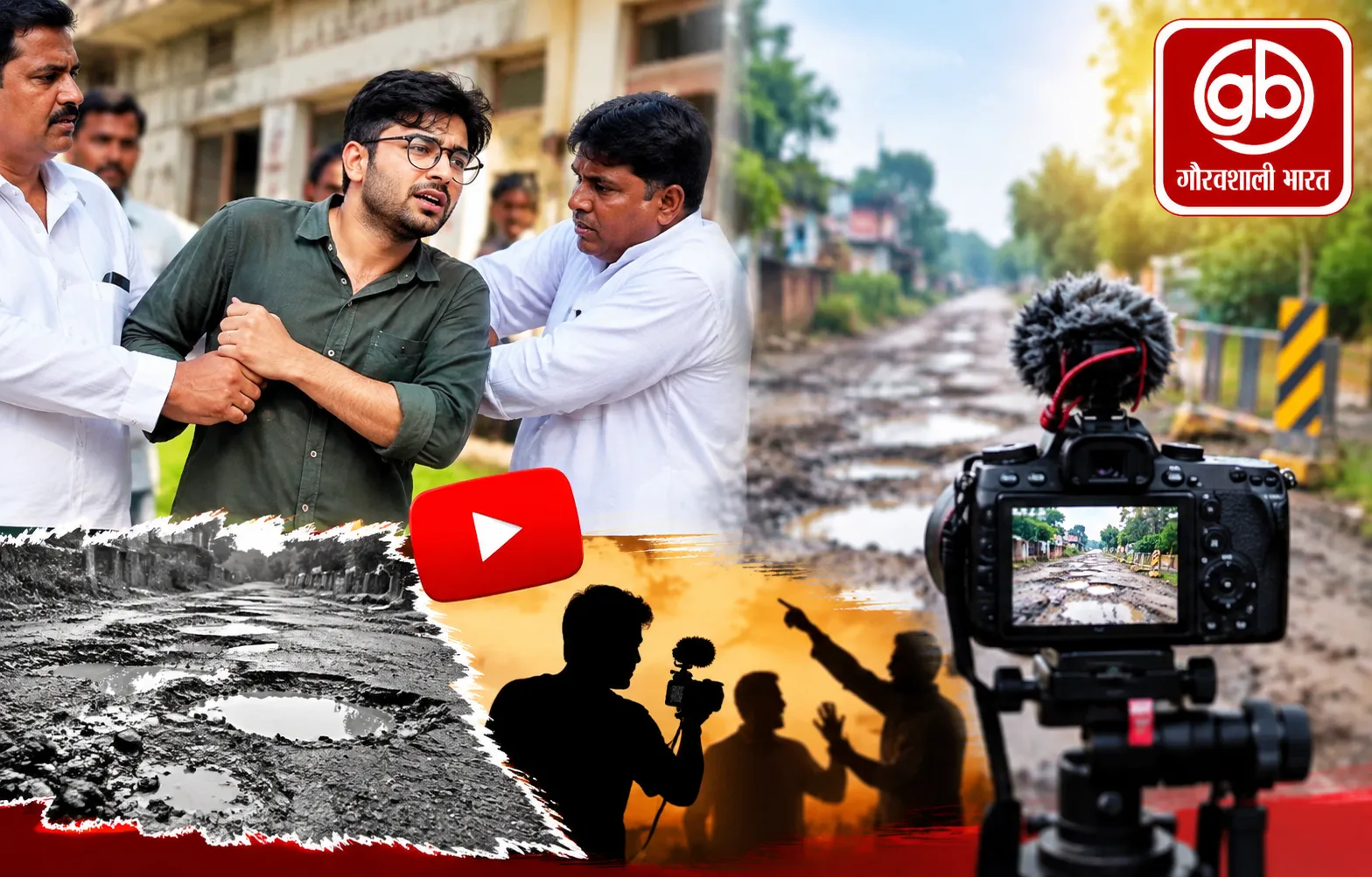 बिजनौर में बदहाल सड़क का वीडियो बनाना यूट्यूबर को पड़ा भारी