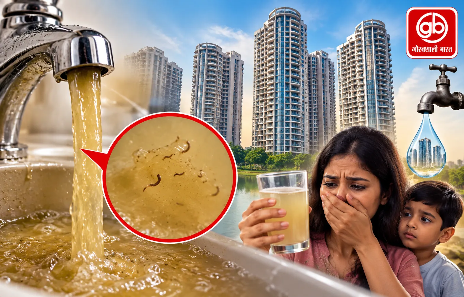 सुपरनोवा के नलों में कीड़े, करोड़ों के फ्लैट में जल संकट