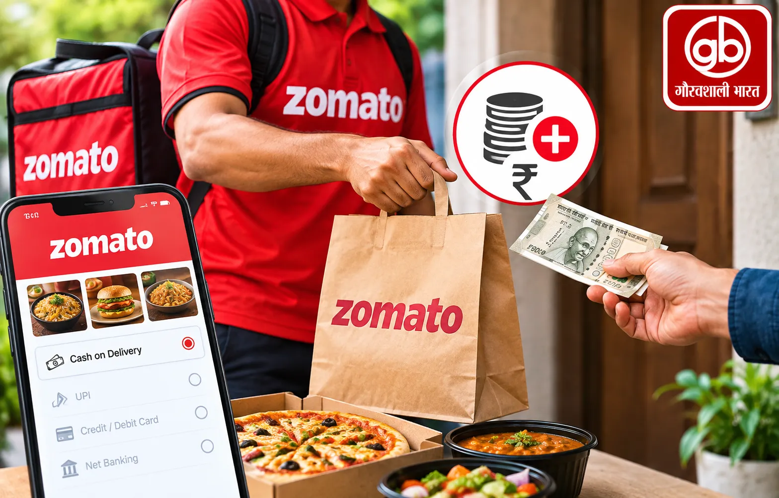 Zomato का नया नियम! कैश ऑन डिलीवरी पर ₹20 तक अतिरिक्त शुल्क