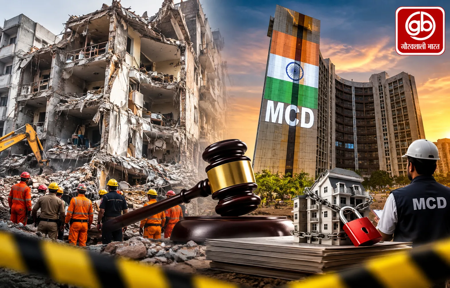 सत्य निकेतन हादसे के बाद MCD का बड़ा एक्शन, अवैध इमारतें सील