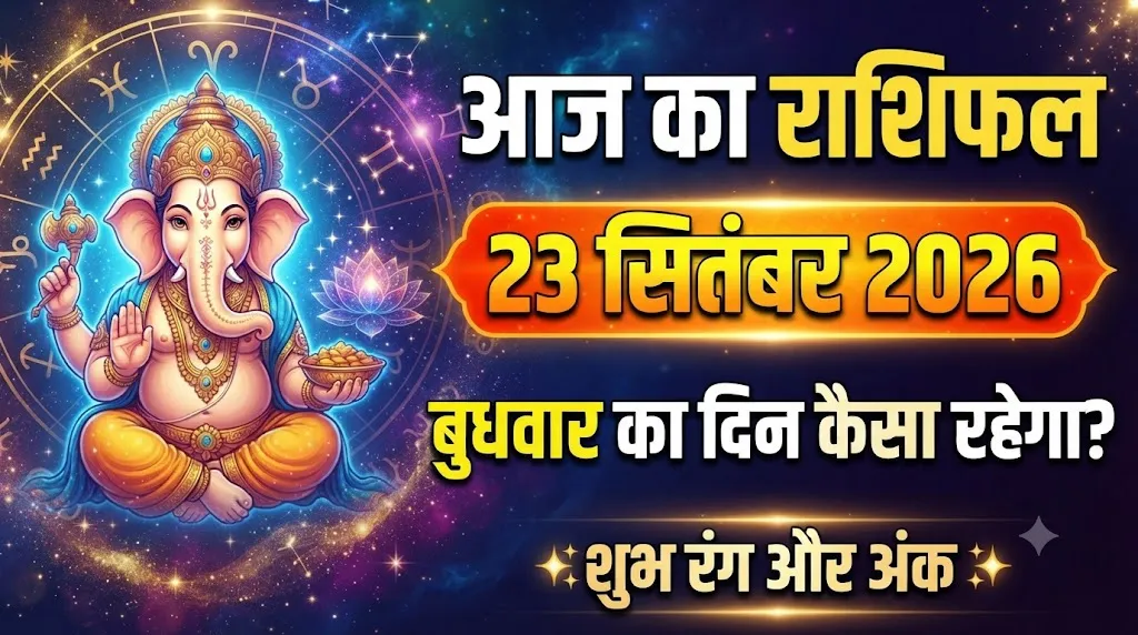 आज का राशिफल 23 सितंबर 2026: 12 राशियों के लिए कैसा रहेगा बुधवार का दिन