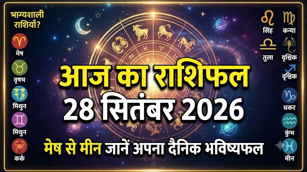 आज का राशिफल 28 सितंबर 2026: मेष से मीन तक जानें अपना दैनिक Rashifal