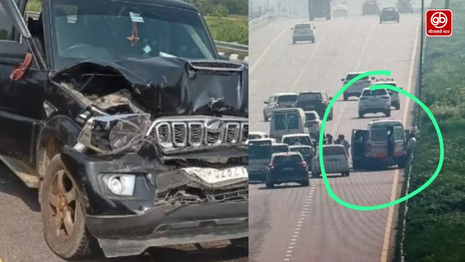 सुल्तानपुर कोर्ट में पेशी से पहले राहुल गांधी के काफिले का एक्सप्रेसवे पर हादसा