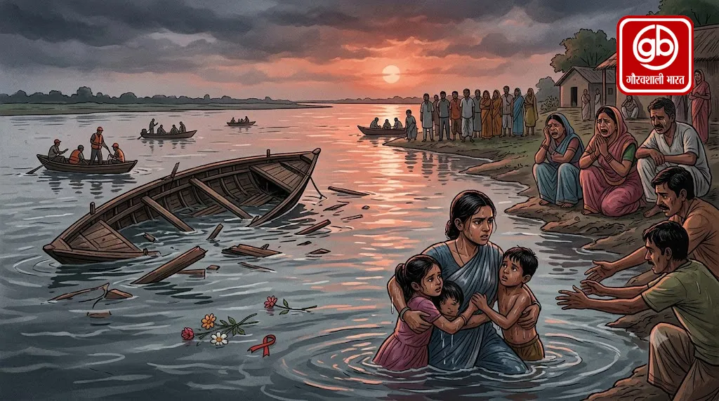बिहार के वैशाली में गंगा में नाव डूबने से 13 की मौत