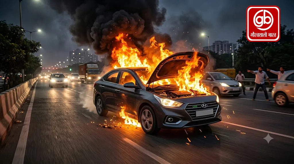 Burnt Car in Barabanki
