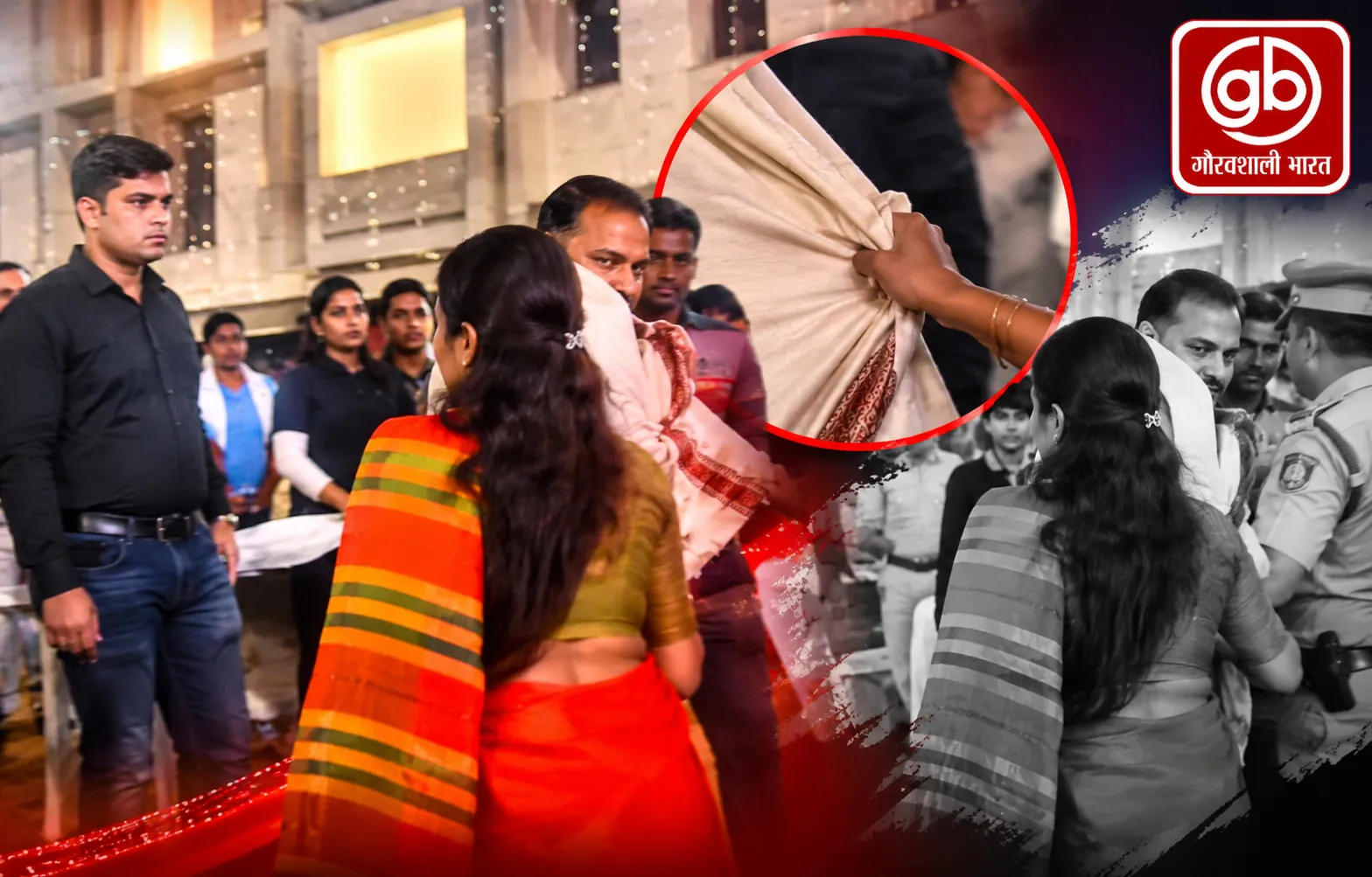 विधायक की शॉल पकड़ने पर मचा बवाल, वायरल वीडियो में हंगामा
