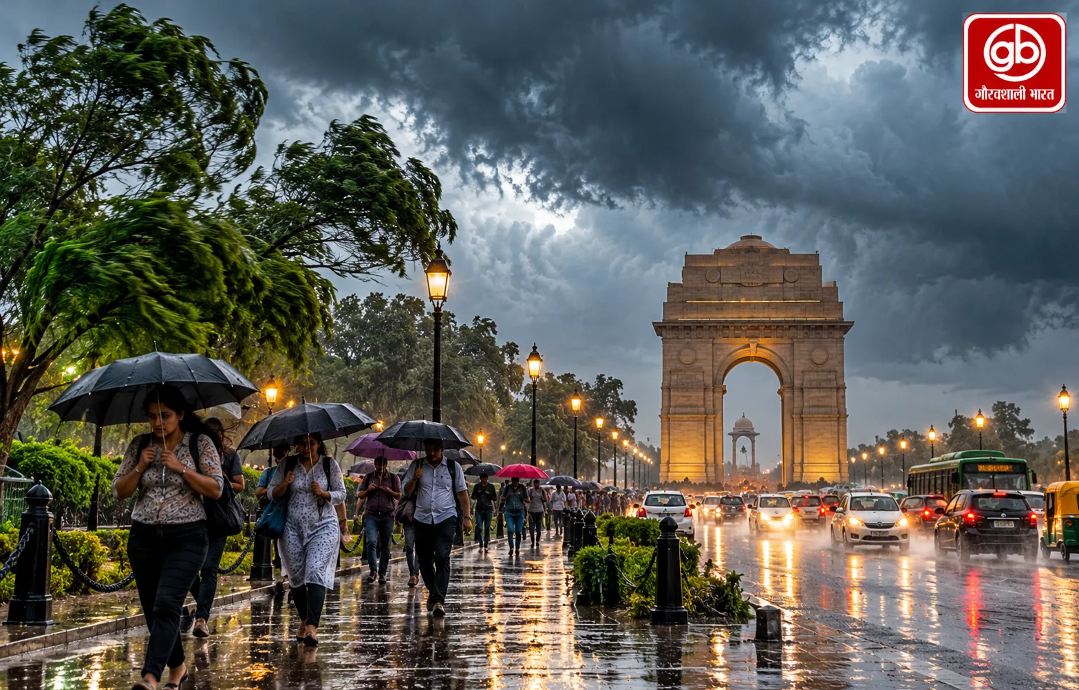 दिल्ली-NCR में बदला मौसम, बारिश और तेज हवाओं का अलर्ट जारी