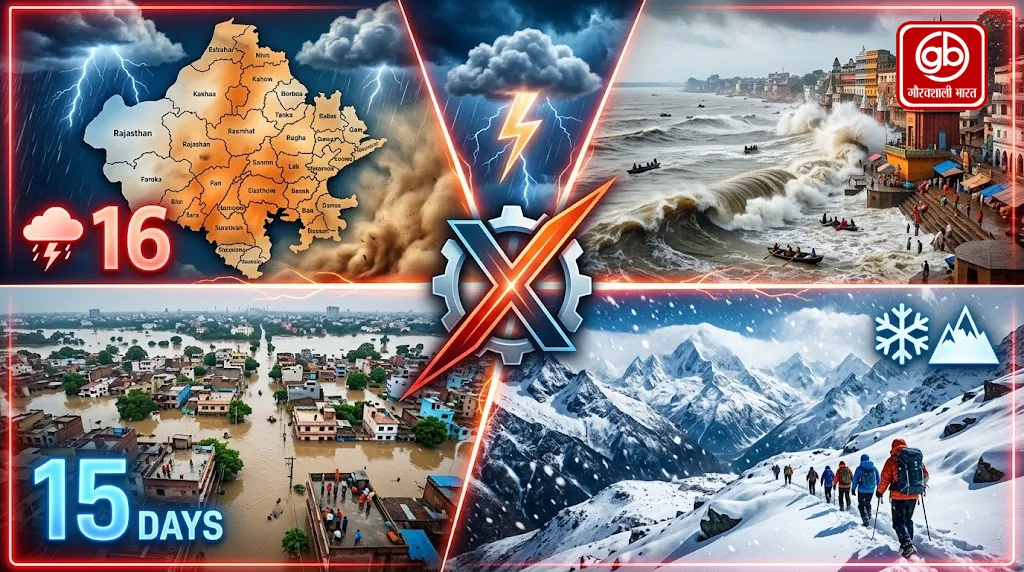 राजस्थान के 16 जिलों में आंधी-बारिश का अलर्ट