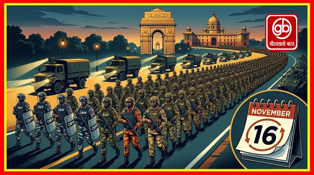 दिल्ली में 270 कंपनियों की CAPF तैनाती 16 नवंबर तक बढ़ी