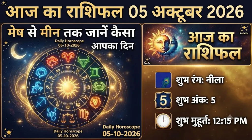 आज का राशिफल 05 अक्टूबर 2026